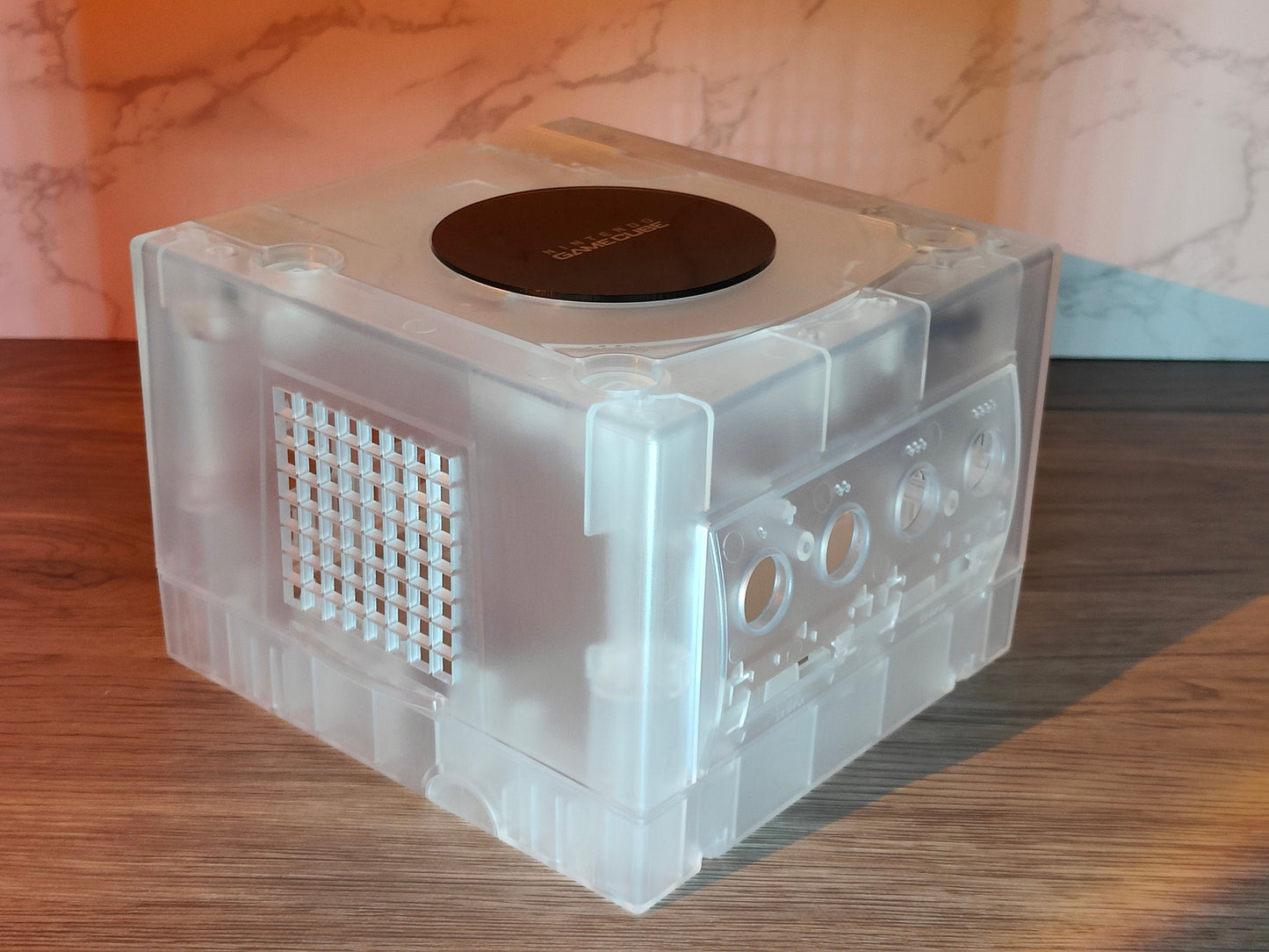 Crystal Clear Transparent Replacement Shell Case for GameCube - Enhance Your Console's Look!