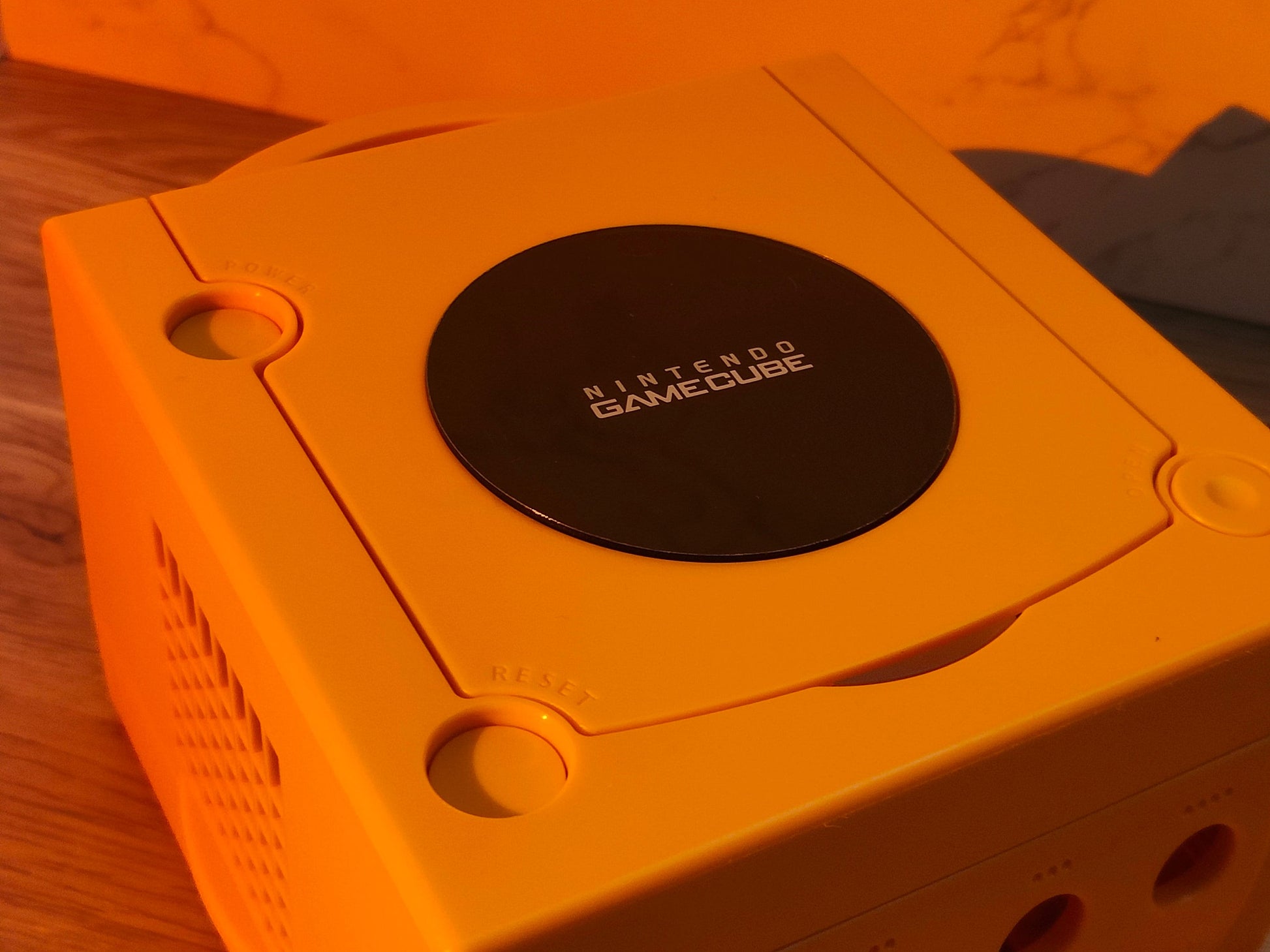 Orange Replacement Shell Case for GameCube - Enhance Your Console's Look!