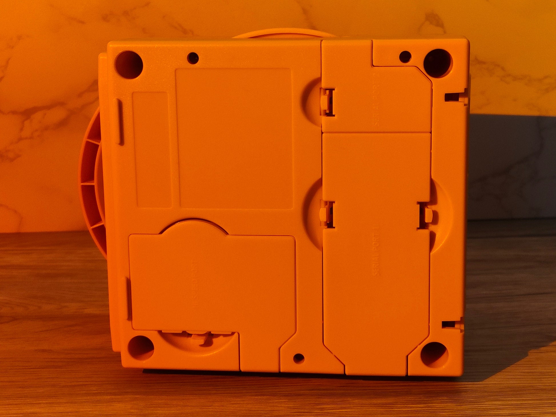 Orange Replacement Shell Case for GameCube - Enhance Your Console's Look!