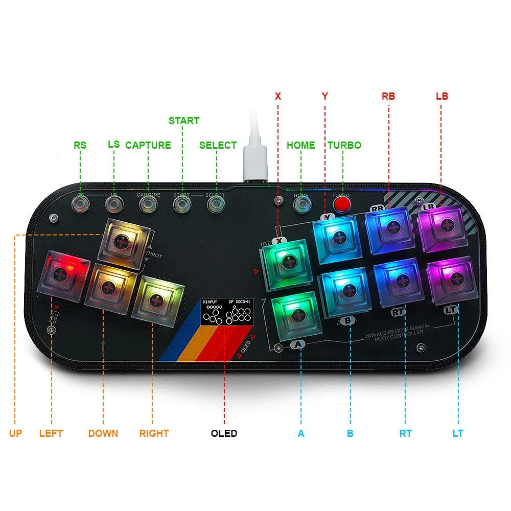 NEW Mini Hitbox Fightstick For Nintendo Switch/PC Game Controller For PS4/PS3/Mister Support