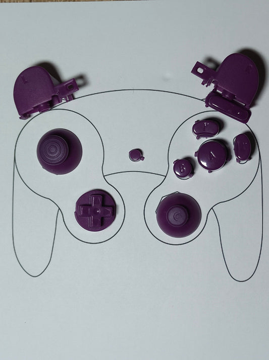 Custom Purple Gamecube Controller Button Set