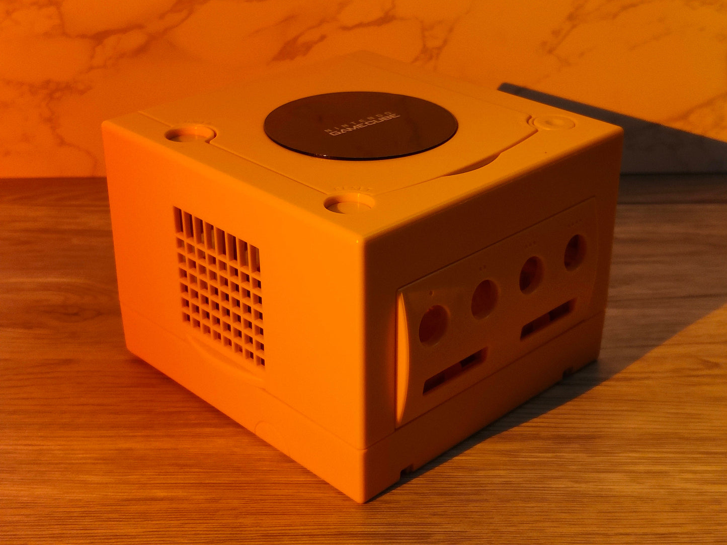 Orange Replacement Shell Case for GameCube - Enhance Your Console's Look!