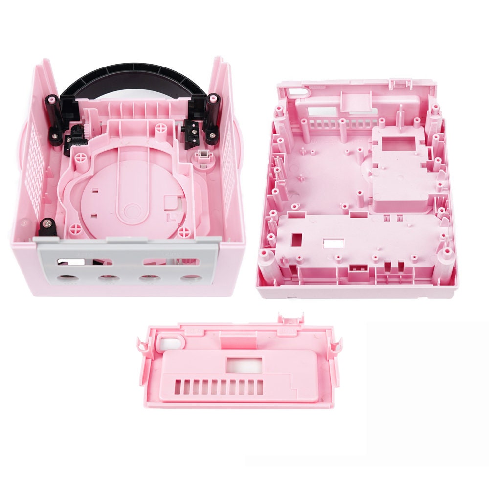 NEW!** UK's First Pink Replacement Shell Case for GameCube - Enhance Your Console's Look!