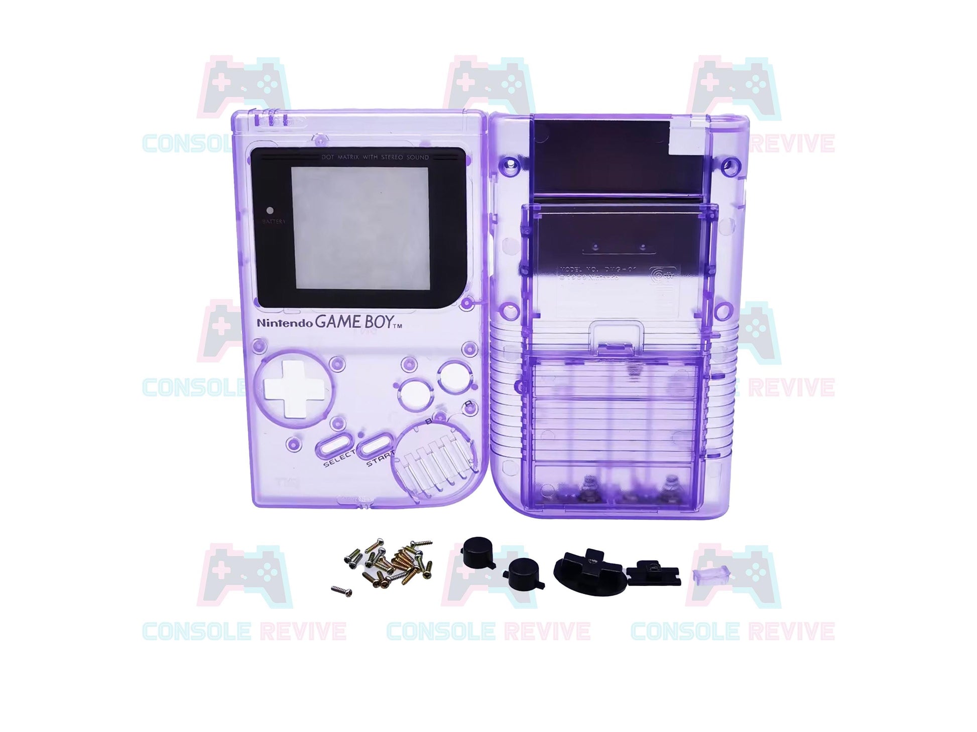 Original DMG Gameboy Replacement Shell with Buttons & Screws - Available in Blue, Clear, Green, Orange, Purple, Red