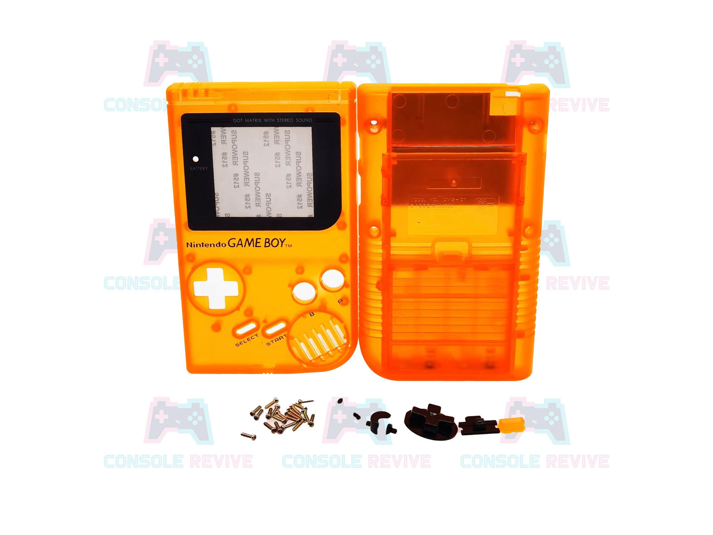 Original DMG Gameboy Replacement Shell with Buttons & Screws - Available in Blue, Clear, Green, Orange, Purple, Red