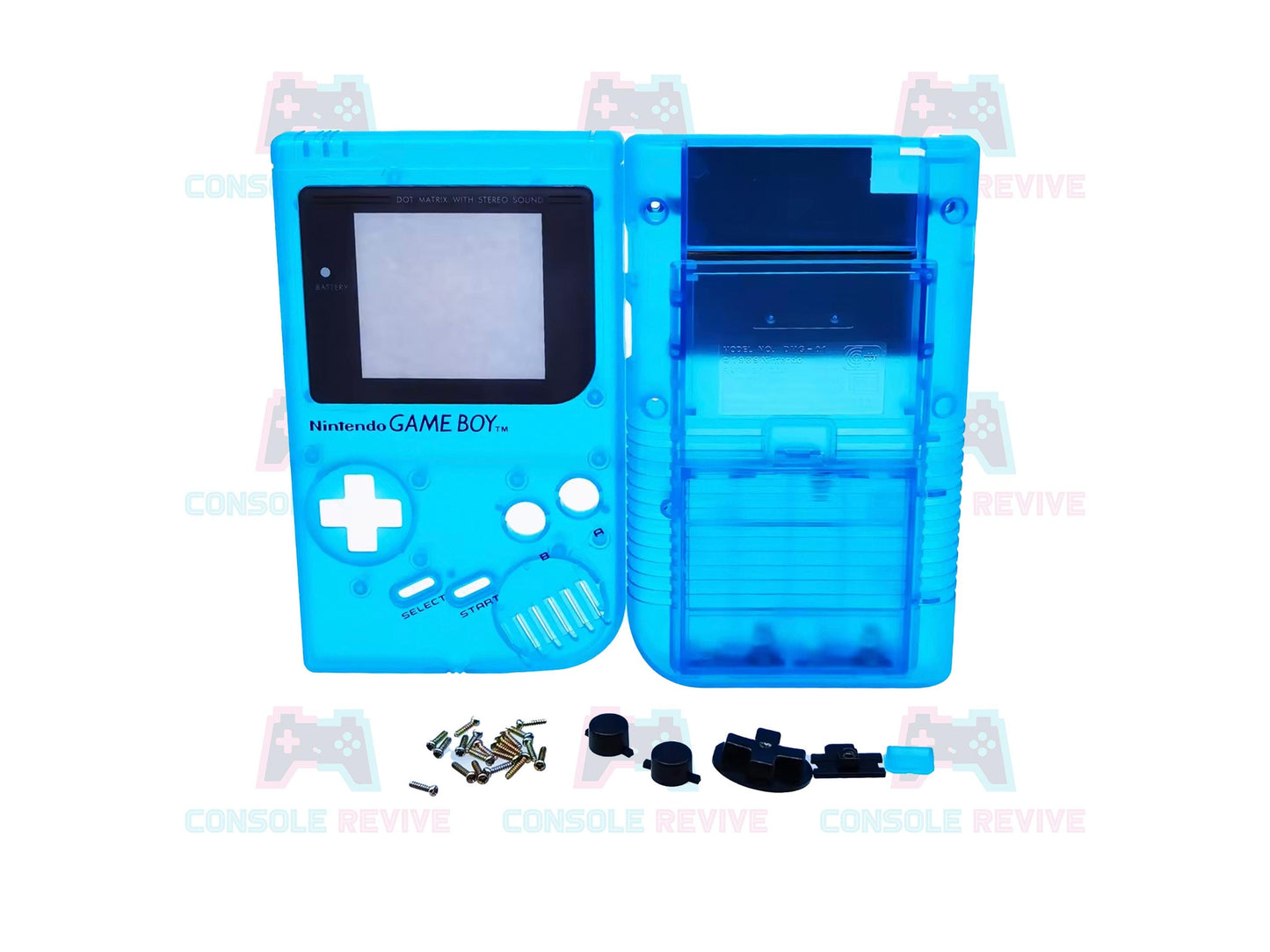 Original DMG Gameboy Replacement Shell with Buttons & Screws - Available in Blue, Clear, Green, Orange, Purple, Red