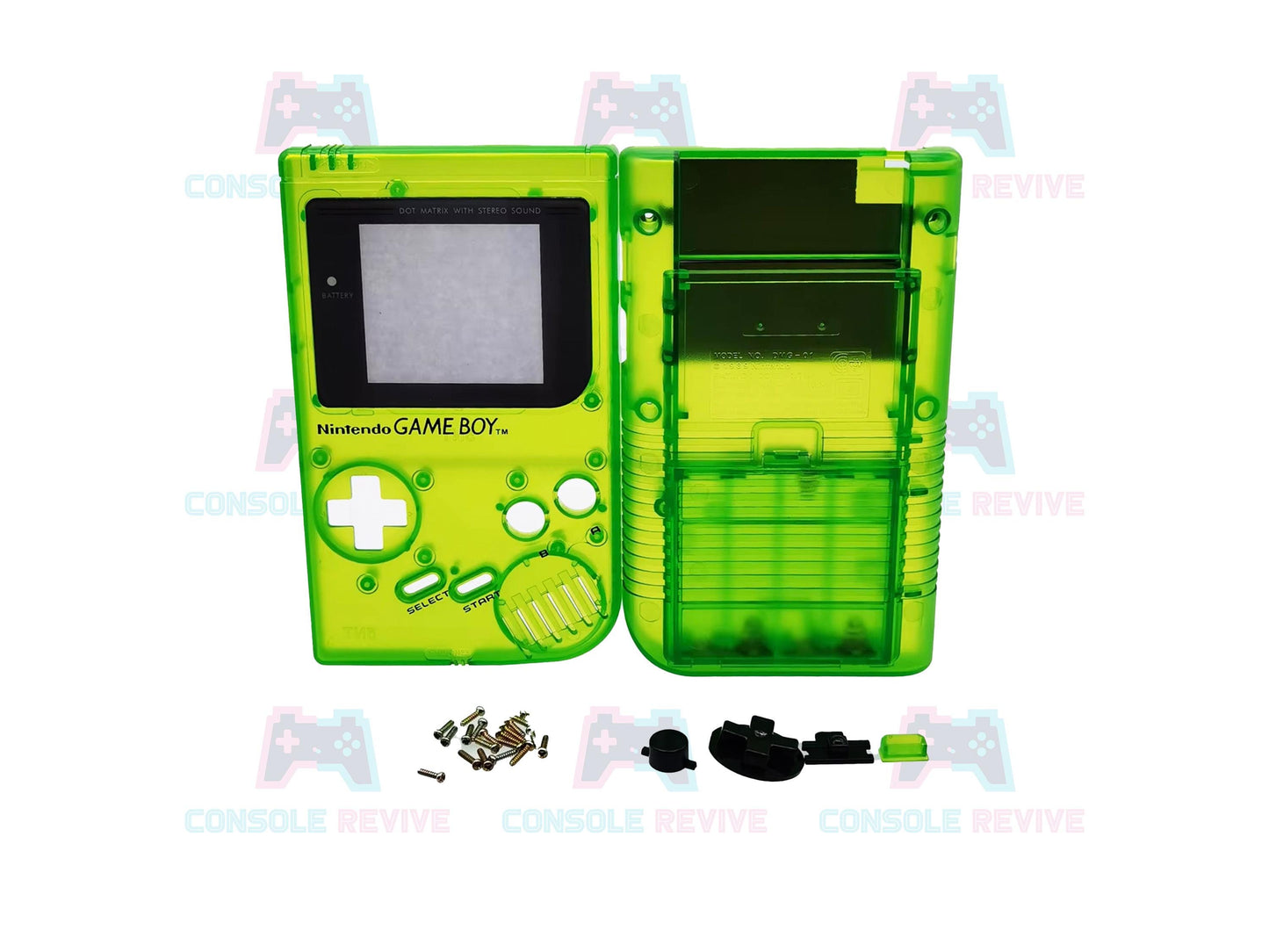 Original DMG Gameboy Replacement Shell with Buttons & Screws - Available in Blue, Clear, Green, Orange, Purple, Red