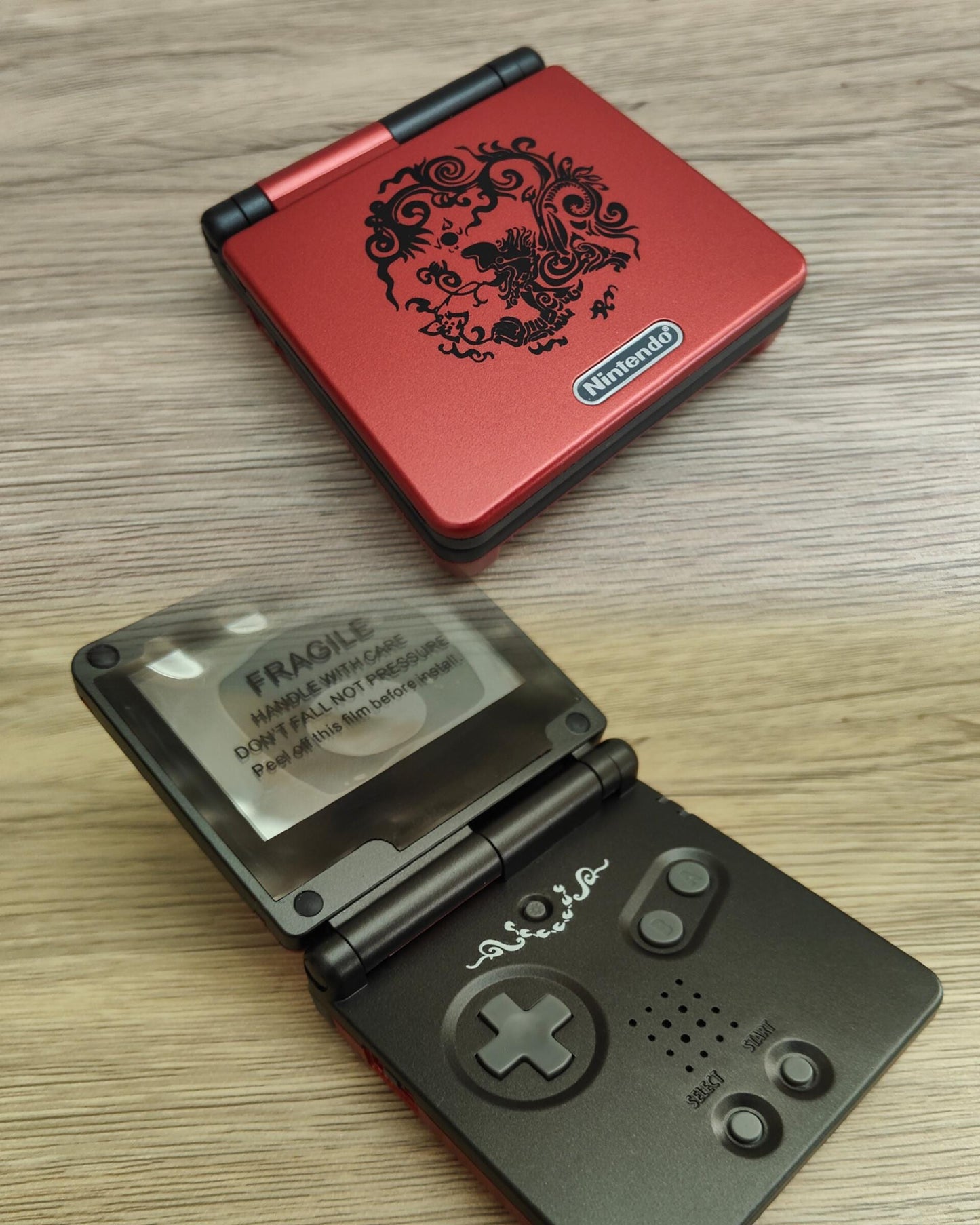 Custom Nintendo Gameboy Advance SP with IPS V2 screen and upgraded battery - Various shell types