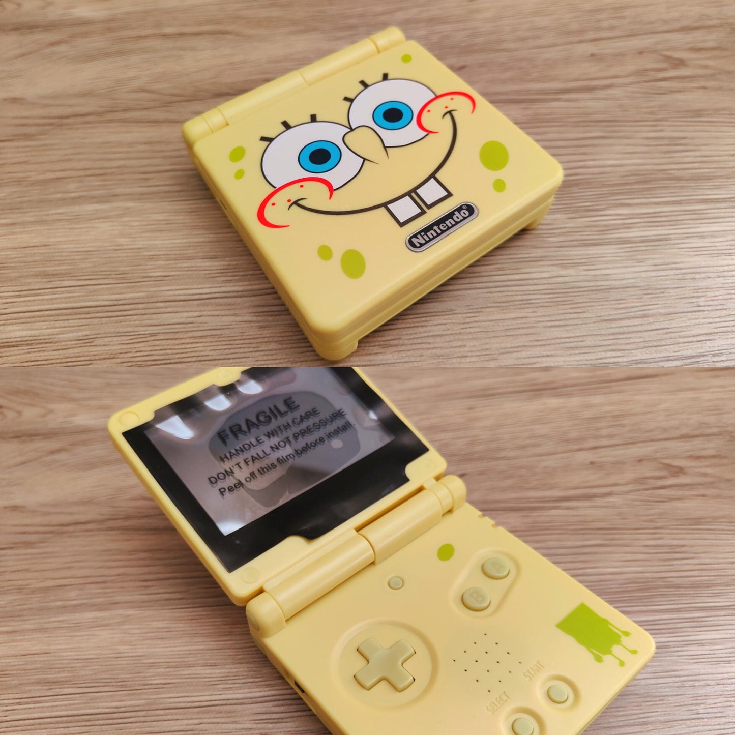 Custom Nintendo Gameboy Advance SP with IPS V2 screen and upgraded battery - Various shell types