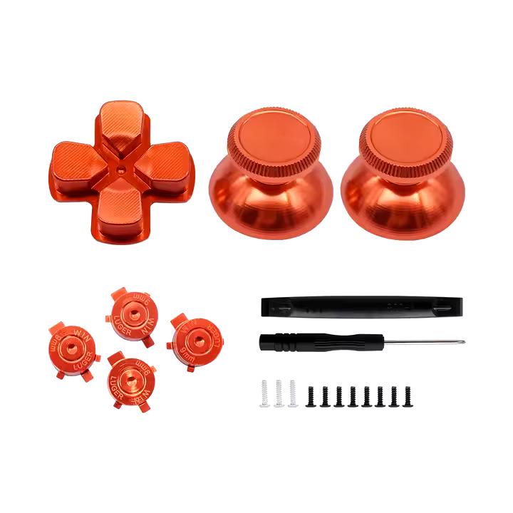 Metal D-Pad and Buttons for PS5 Controller – Orange, Black, Blue & Silver