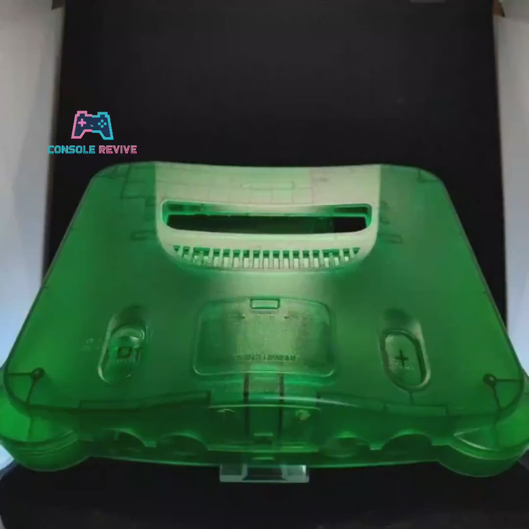 Green Transparent Replacement Shell Case for N64 - Enhance Your Console's Look!