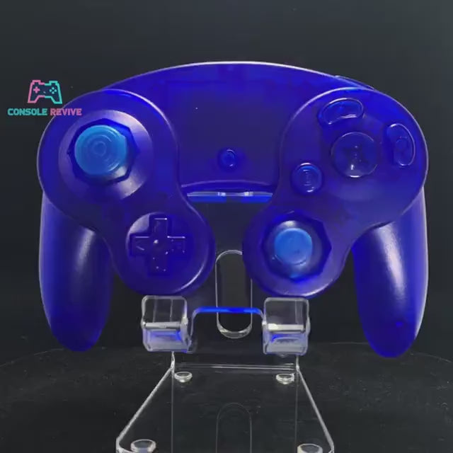 Clear Blue GameCube Controller Shell - GameCube Gamepad Case - Retro Gaming Nostalgia