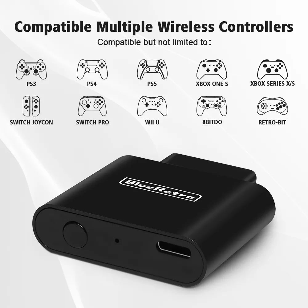 Wireless Controller Adapter for Neo Geo – Compatible with SNK NEO GEO MVS/AES/CD/CDZ, 8BitDo & PS5 Controllers